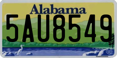 AL license plate 5AU8549