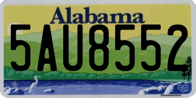 AL license plate 5AU8552