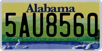 AL license plate 5AU8560