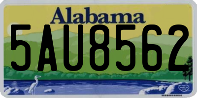AL license plate 5AU8562