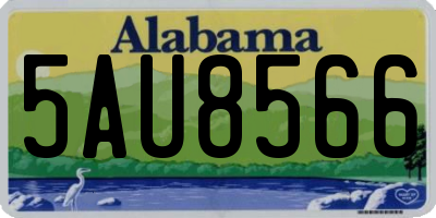 AL license plate 5AU8566
