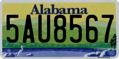AL license plate 5AU8567