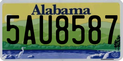 AL license plate 5AU8587