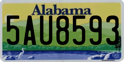 AL license plate 5AU8593