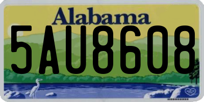 AL license plate 5AU8608
