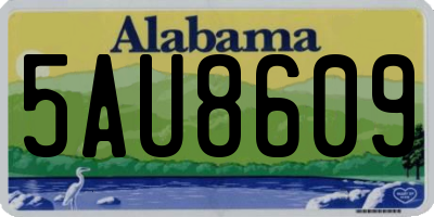 AL license plate 5AU8609