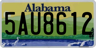 AL license plate 5AU8612