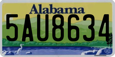 AL license plate 5AU8634