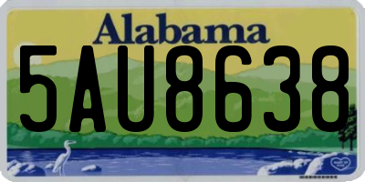 AL license plate 5AU8638