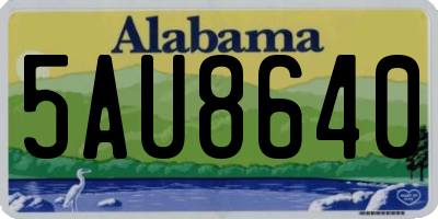 AL license plate 5AU8640