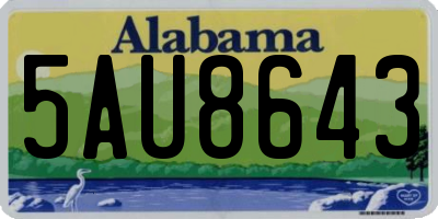 AL license plate 5AU8643