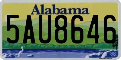 AL license plate 5AU8646