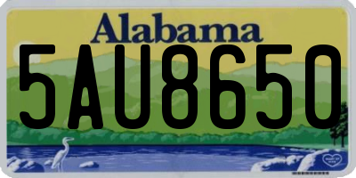 AL license plate 5AU8650