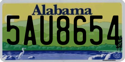 AL license plate 5AU8654