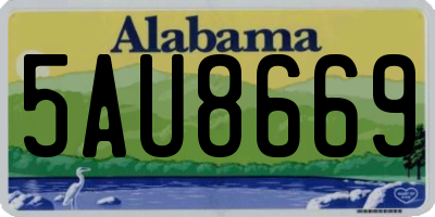 AL license plate 5AU8669