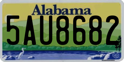 AL license plate 5AU8682