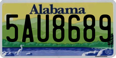 AL license plate 5AU8689