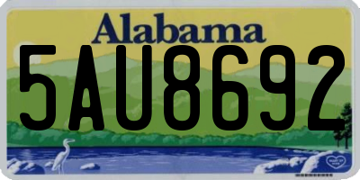 AL license plate 5AU8692