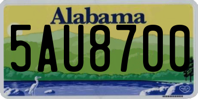 AL license plate 5AU8700