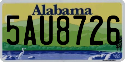 AL license plate 5AU8726