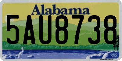AL license plate 5AU8738