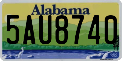 AL license plate 5AU8740