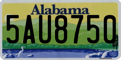 AL license plate 5AU8750