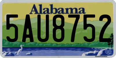 AL license plate 5AU8752