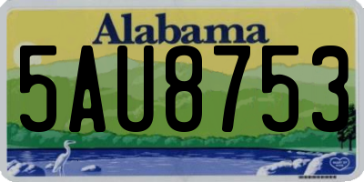 AL license plate 5AU8753
