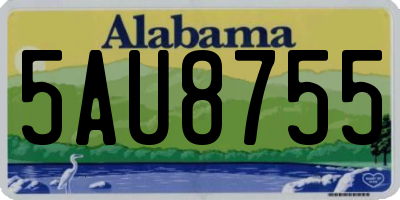 AL license plate 5AU8755