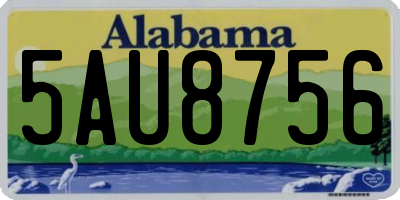 AL license plate 5AU8756