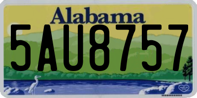 AL license plate 5AU8757