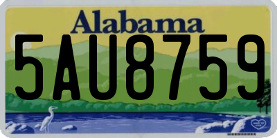 AL license plate 5AU8759