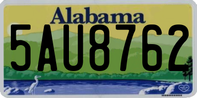 AL license plate 5AU8762