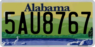 AL license plate 5AU8767