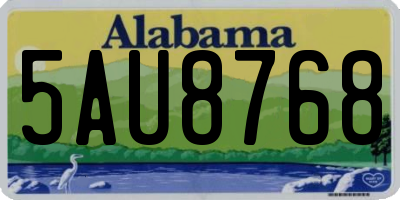 AL license plate 5AU8768