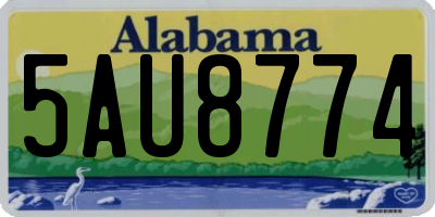 AL license plate 5AU8774