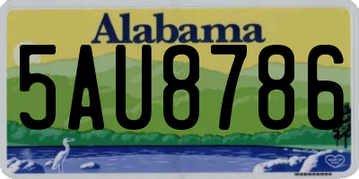 AL license plate 5AU8786