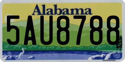 AL license plate 5AU8788