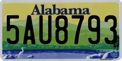 AL license plate 5AU8793