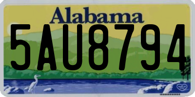 AL license plate 5AU8794