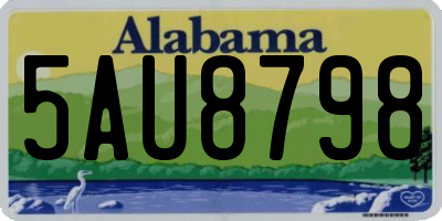 AL license plate 5AU8798