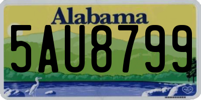 AL license plate 5AU8799