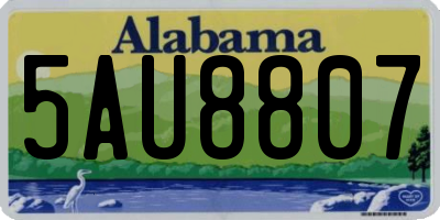 AL license plate 5AU8807