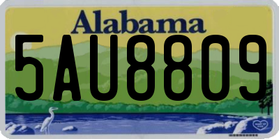 AL license plate 5AU8809