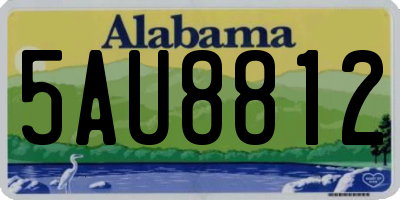AL license plate 5AU8812