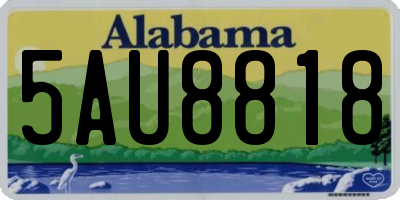 AL license plate 5AU8818