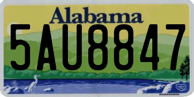 AL license plate 5AU8847