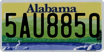 AL license plate 5AU8850