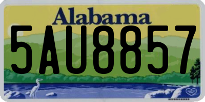 AL license plate 5AU8857